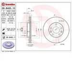 Brembo Bremsscheibe Vorderachse Bel&uuml;ftet [Hersteller-Nr. 09.B463.11] f&uuml;r Renault,