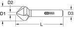 Ks Tools Kegelsenker [Hersteller-Nr. 336.0105]