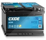 Exide EK720 AGM Starterbatterie 72Ah 760A [Hersteller-Nr. EK720] f&uuml;r Porsche, Jeep,