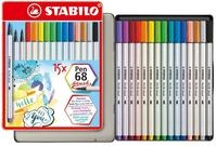 Premium-Filzstift mit Pinselspitze STABILO Pen 68 brush