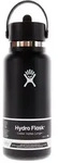 Hydro Flask 32oz Wide Mouth Flex Straw Cap 946ml Thermosflasche-Schwarz-One Size