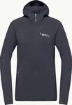 Jack Wolfskin A63967, Jack Wolfskin Kolbenberg Hooded FZ Damen Sweater-Schwarz-XS,