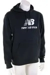 New Balance Sport Essentials Fleece Logo Herren Sweater-Schwarz-L