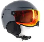 Atomic Savor Visor Stereo Skihelm mit Visier-Dunkel-Grau-S