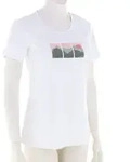 CMP Piqu&eacute; Print Damen T-Shirt-Weiss-38