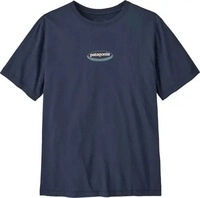 Patagonia 37847, Patagonia '95 Oval Logo Herren T-Shirt-Dunkel-Blau-L, Kostenlose