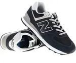 New Balance 574 Herren Freizeitschuhe-Schwarz-41,5
