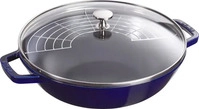 Staub 1312991, Staub: Wok mit Glasdeckel &Oslash;30cm, Dunkelblau