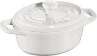 Staub 40511-089, Staub: Mini Cocotte Keramik, oval, 11cm, wei&szlig;