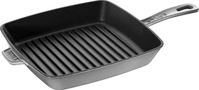 Staub 12122618, Staub: Grillpfanne quadratisch, 26x26cm, grafitgrau