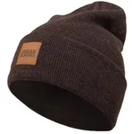 Urban Classics Leatherpatch Long Beanie braun