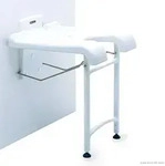 Aquatec Duschklappsitz Sansibar wei&szlig; mit Hygieneausschnitt