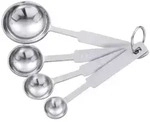 Messl&ouml;ffelsatz aus Edelstahl 13 cm lang