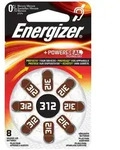 Energizer Batterie Typ 312 1,4 V f&uuml;r H&ouml;rger&auml;te 8 St&uuml;ck