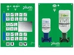 Plum Augen-Notfallstation offen, 2 Flaschen inkl. Wandhalter, Piktogramm,