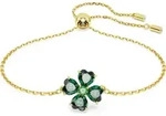 Swarovski Idyllia Armband, Verschiedene Schliffe, Kleeblatt, Gr&uuml;n, Goldlegiert,