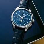 Union Glash&uuml;tte Belisar Chronograph Blau Mondphase Herrenuhr D014.425.16.047.01