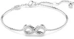 Swarovski Hyperbola Armband Unendlichkeit, Wei&szlig;, Rhodiniert