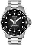 Tissot Seastar 2000 Automatik, Edelstahl, 44mm, schwarzes Zifferblatt Herrenuhr
