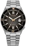 Citizen TSUYOSA Shore Time Slip Automatik Limited Edition schwarz &oslash; 40 mm Herrenuhr