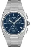 Tissot PRX Chronograph Quarz 41 mm Edelstahlband Blau Herrenuhr...