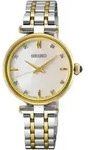 Seiko Classic Perlmutt Quarz 29 mm Bicolor Damenuhr HGH007P1