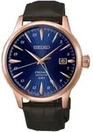 Seiko Presage Cocktail Time GMT Automatik 40 mm Lederband Blau Herrenuhr...