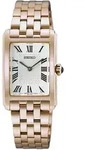 Seiko Classic Rechteckig Quarz 22 mm Ros&eacute;goldfarben Wei&szlig; Damenuhr HGG002P1