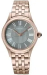 Seiko Classic Quarz 30 mm Goldfarben Grau Damenuhr SUR614P1