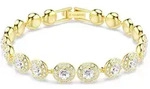 Swarovski Una Angelic Armband Rundschliff, Pav&eacute;, Mittel, Wei&szlig;, 18k vergoldet