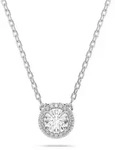 Swarovski Una Angelic Anh&auml;nger Rundschliff, Pav&eacute;, Wei&szlig;, Rhodiniert