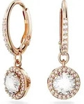 Swarovski Una Angelic Ohrh&auml;nger, Rundschliff, Pav&eacute;, Wei&szlig;, Ros&eacute;goldlegiert