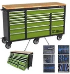 Werkstattwagen Deluxe XXL 254tlg. 161x92,5 cm 20 Schubladen Rollenschrank Wer...