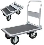 Plattformwagen 300 kg luftbereift Transportwagen Handwagen Transportkarre