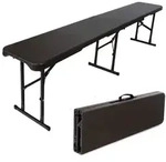 Bierbank Klappbank aus Kunstoff Grau Holzoptik 180cm klappbar Bierzeltbank Ca...