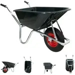Schubkarre PP100 l PU Rad Bau Karre Gartenschubkarre Bauschubkarre Schiebkarr...