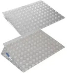 TRUTZHOLM T&uuml;rschwellenrampe 4 bis 12 cm H&ouml;he Traglast 250 kg Aluminium grau...