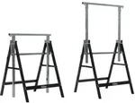 2 x Arbeitsbock 7-fach h&ouml;henverstellbar bis 400 kg Stahl lackiert schwarz Kla...