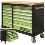 Werkstattwagen DELUXE 12 Schubladen 123 cm Breite mit massiver Arbeitsplatte ...