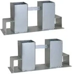 2er Set Holzstapelhilfe feuerverzinkter Stahl 34x10x15 cm Holzstapelhalter Br...