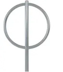 Fahrradanlehnb&uuml;gel 115 x 76 cm Stahl feuerverzinkt &Oslash; 60 mm zum Einbetonieren...
