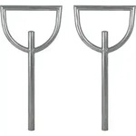 2x Fahrradanlehnb&uuml;gel 115 x 56 cm Stahl feuerverzinkt &Oslash; 60 mm zum...