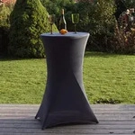Stehtisch mit anthraziter Husse klappbar &Oslash; 60cm Bistrotisch Klapptisch Biertisch
