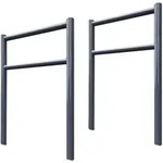 2x Fahrradanlehnb&uuml;gel 115 x 75 cm Stahl &Oslash; 60 mm mit Knieholm feuerverzinkt...