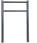 TRUTZHOLM Fahrradanlehnb&uuml;gel 115 x 75 cm Stahl &Oslash; 60 mm mit Knieholm...
