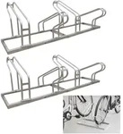 Fahrradst&auml;nder f&uuml;r 8 Fahrr&auml;der h&ouml;henversetzt 280 x 45 cm Stahl...