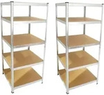 2x Schwerlastregal 180x75x75cm 875 kg 5 B&ouml;den Regal Steckregal Lagerregal