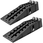 2x Auffahrrampe mit &Uuml;berfahrstopper 5t Tragkraft 90x30x21,5 cm Kunststoff...