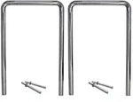 2 x Fahrradanlehnb&uuml;gel 118 x 78 cm Edelstahl &Oslash; 60 mm Typ U Einbetonieren...