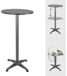 Stehtisch 2in1 Bistrotisch Alu klappbar h&ouml;henverstellbar 70/115 cm &Oslash; 60 cm...